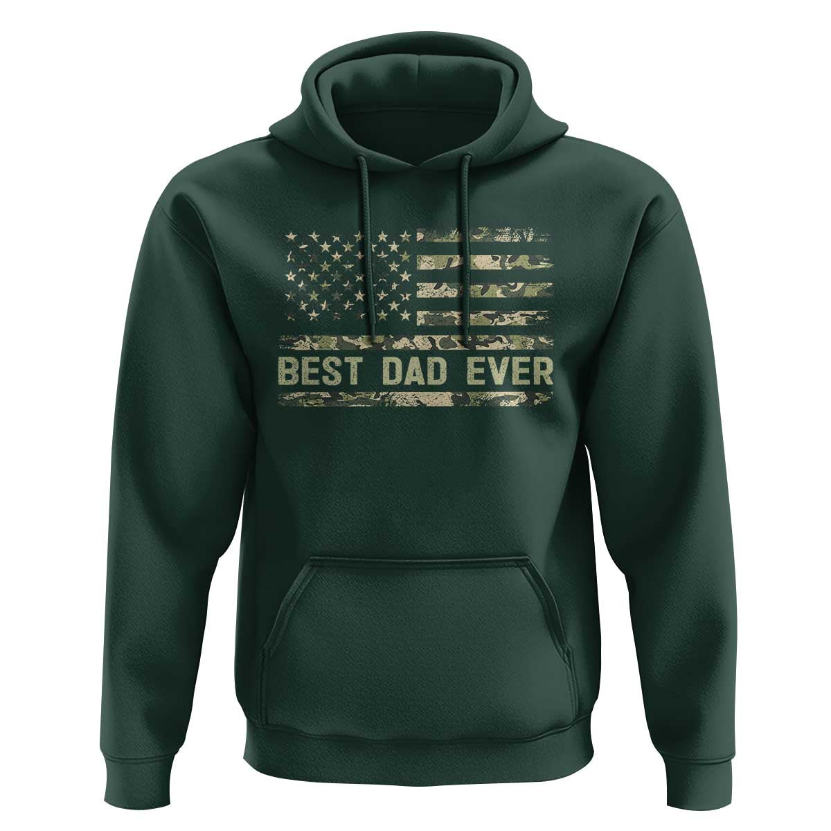 Best Dad Ever Hoodie Military Dad American Flag Camo