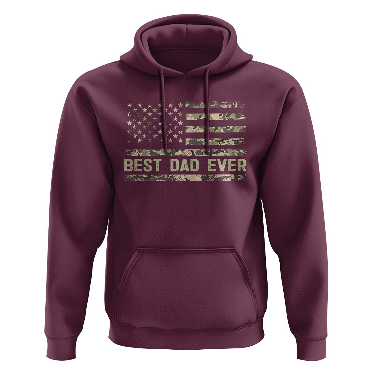 Best Dad Ever Hoodie Military Dad American Flag Camo