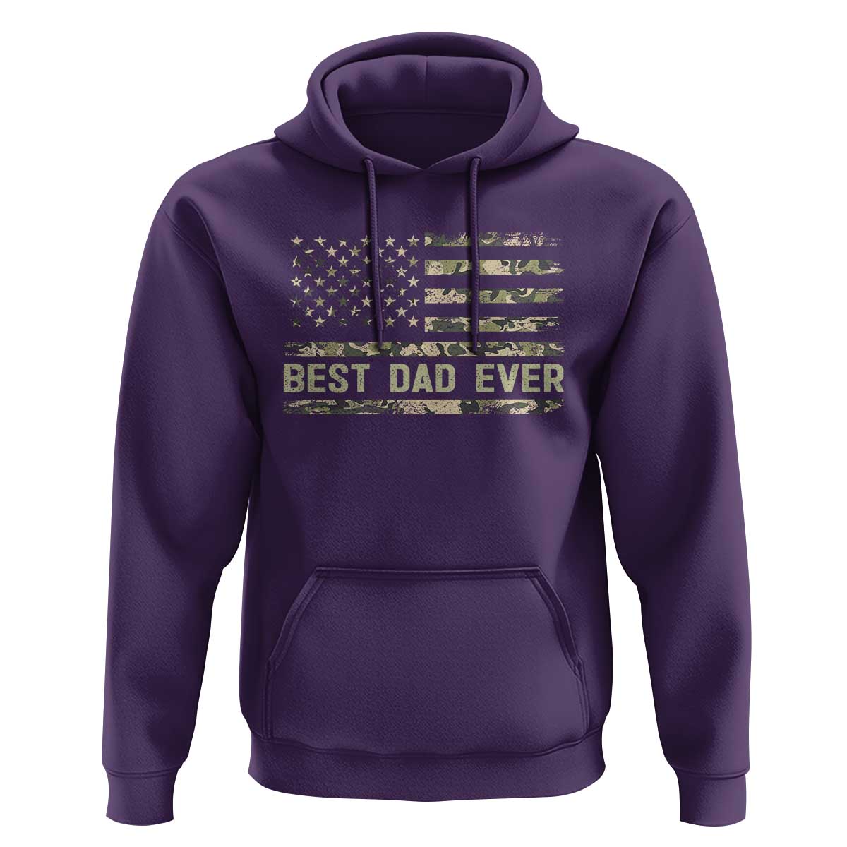 Best Dad Ever Hoodie Military Dad American Flag Camo
