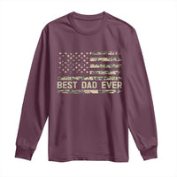 Best Dad Ever Long Sleeve Shirt Military Dad American Flag Camo