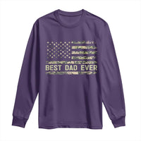 Best Dad Ever Long Sleeve Shirt Military Dad American Flag Camo