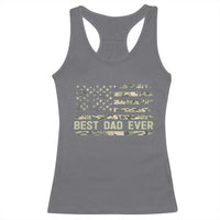 Best Dad Ever Racerback Tank Top Military Dad American Flag Camo