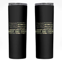 Best Dad Ever Skinny Tumbler Military Dad American Flag Camo