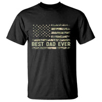 Best Dad Ever T Shirt Military Dad American Flag Camo