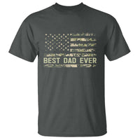 Best Dad Ever T Shirt Military Dad American Flag Camo