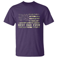 Best Dad Ever T Shirt Military Dad American Flag Camo
