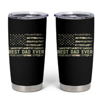Best Dad Ever Tumbler Cup Military Dad American Flag Camo