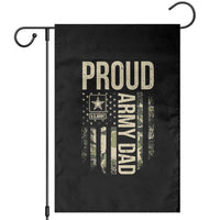 Proud Army Dad Camo American Flag Veteran Gift Garden Flag