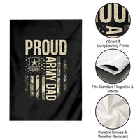 Proud Army Dad Camo American Flag Veteran Gift Garden Flag