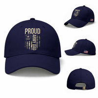 Proud Army Dad Camo American Flag Veteran Gift Baseball Cap