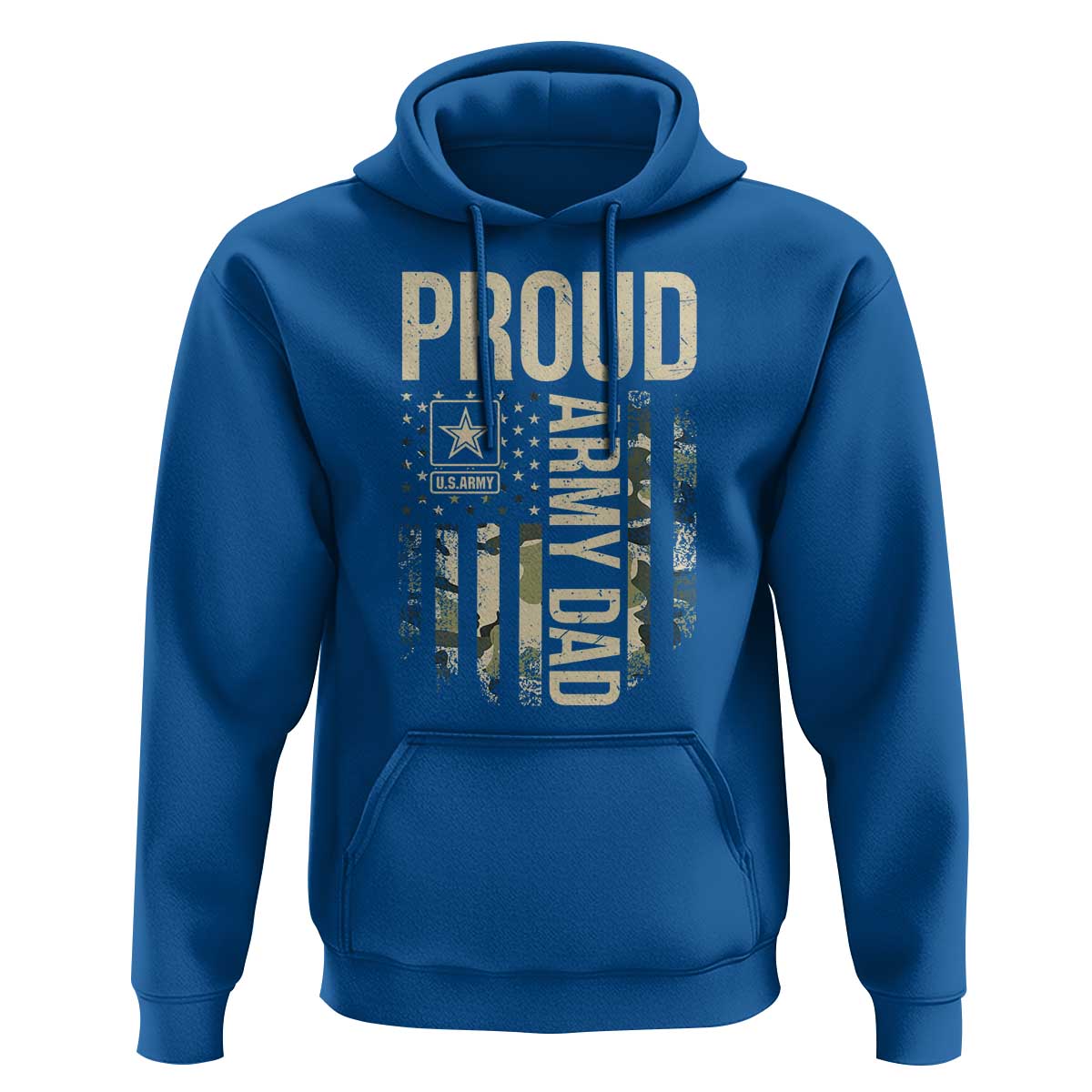 Proud Army Dad Camo American Flag Veteran Gift Hoodie