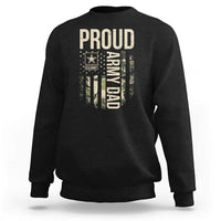 Proud Army Dad Camo American Flag Veteran Gift Sweatshirt