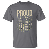 Proud Army Dad Camo American Flag Veteran Gift T Shirt