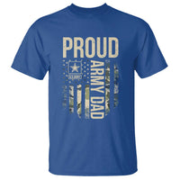 Proud Army Dad Camo American Flag Veteran Gift T Shirt