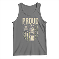 Proud Army Dad Camo American Flag Veteran Gift Tank Top