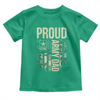 Proud Army Dad Camo American Flag Veteran Gift Toddler T Shirt