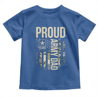 Proud Army Dad Camo American Flag Veteran Gift Toddler T Shirt