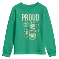 Proud Army Dad Camo American Flag Veteran Gift Youth Sweatshirt