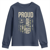 Proud Army Dad Camo American Flag Veteran Gift Youth Sweatshirt