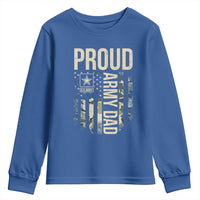 Proud Army Dad Camo American Flag Veteran Gift Youth Sweatshirt