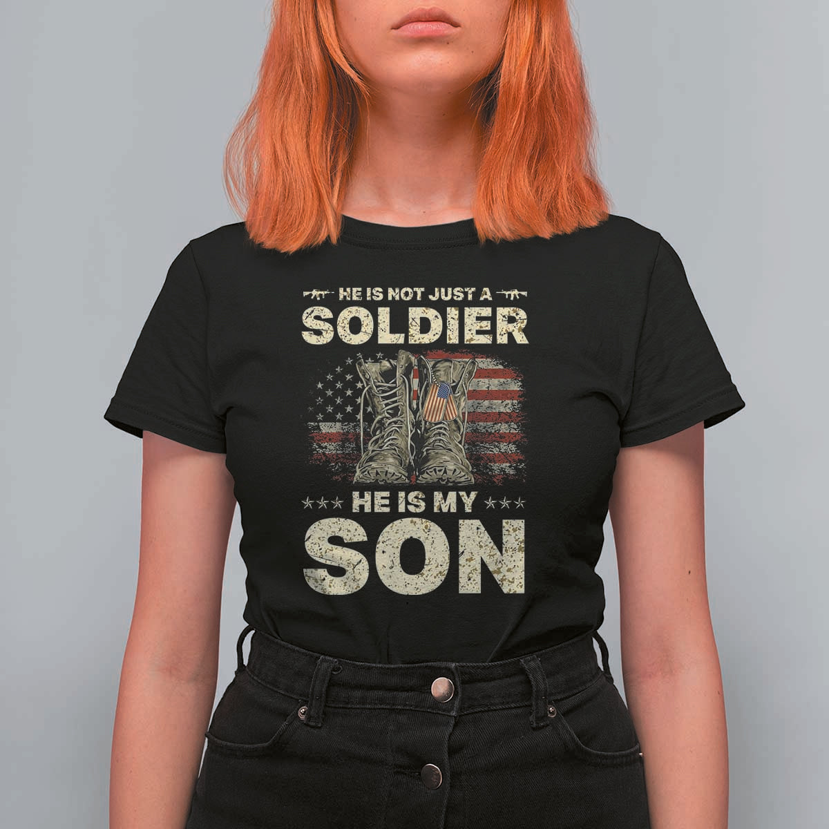 He Is Not Just A Soldier He Is My Son T Shirt For Women Proud US Army Son