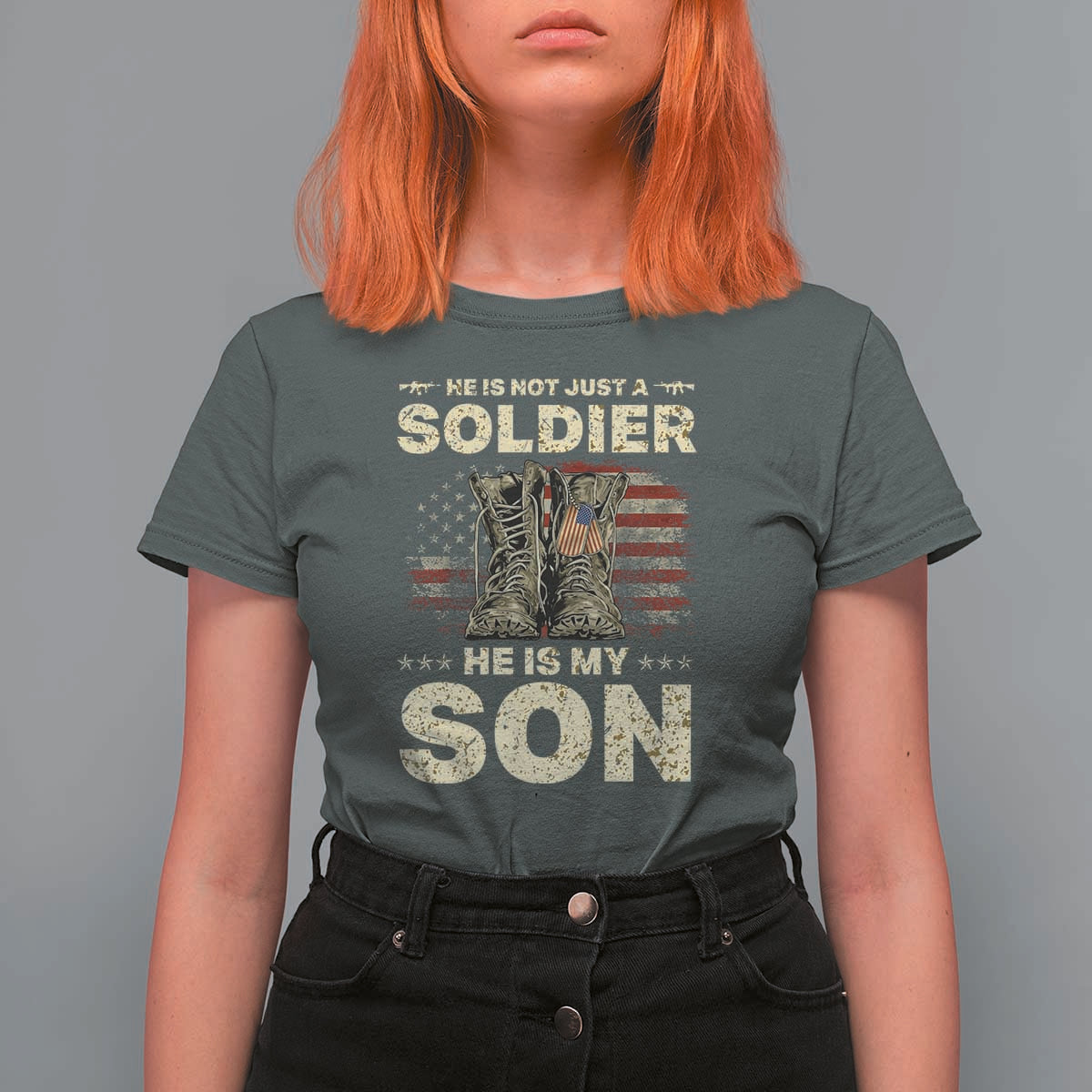 He Is Not Just A Soldier He Is My Son T Shirt For Women Proud US Army Son
