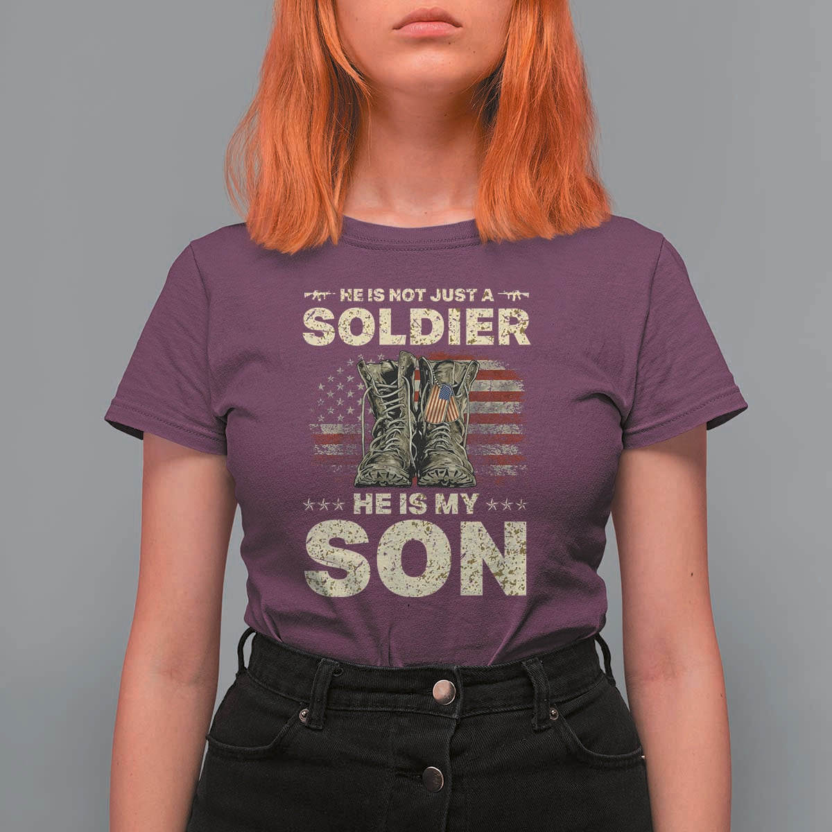 He Is Not Just A Soldier He Is My Son T Shirt For Women Proud US Army Son