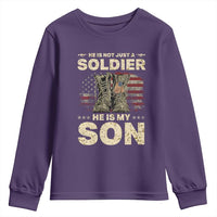 He Is Not Just A Soldier He Is My Son Youth Sweatshirt Proud US Army Son