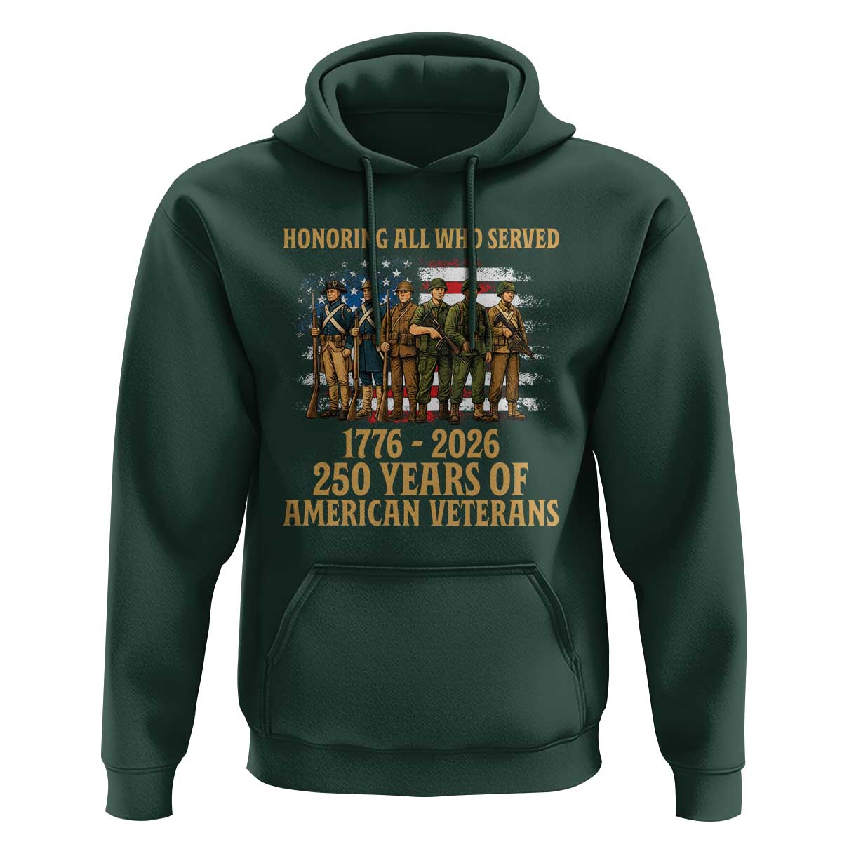 250 Years Anniversary Hoodie Patriotic USA Army Us Military