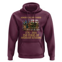 250 Years Anniversary Hoodie Patriotic USA Army Us Military