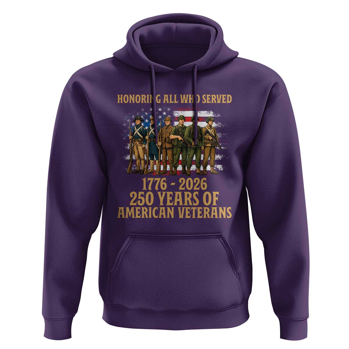 250 Years Anniversary Hoodie Patriotic USA Army Us Military