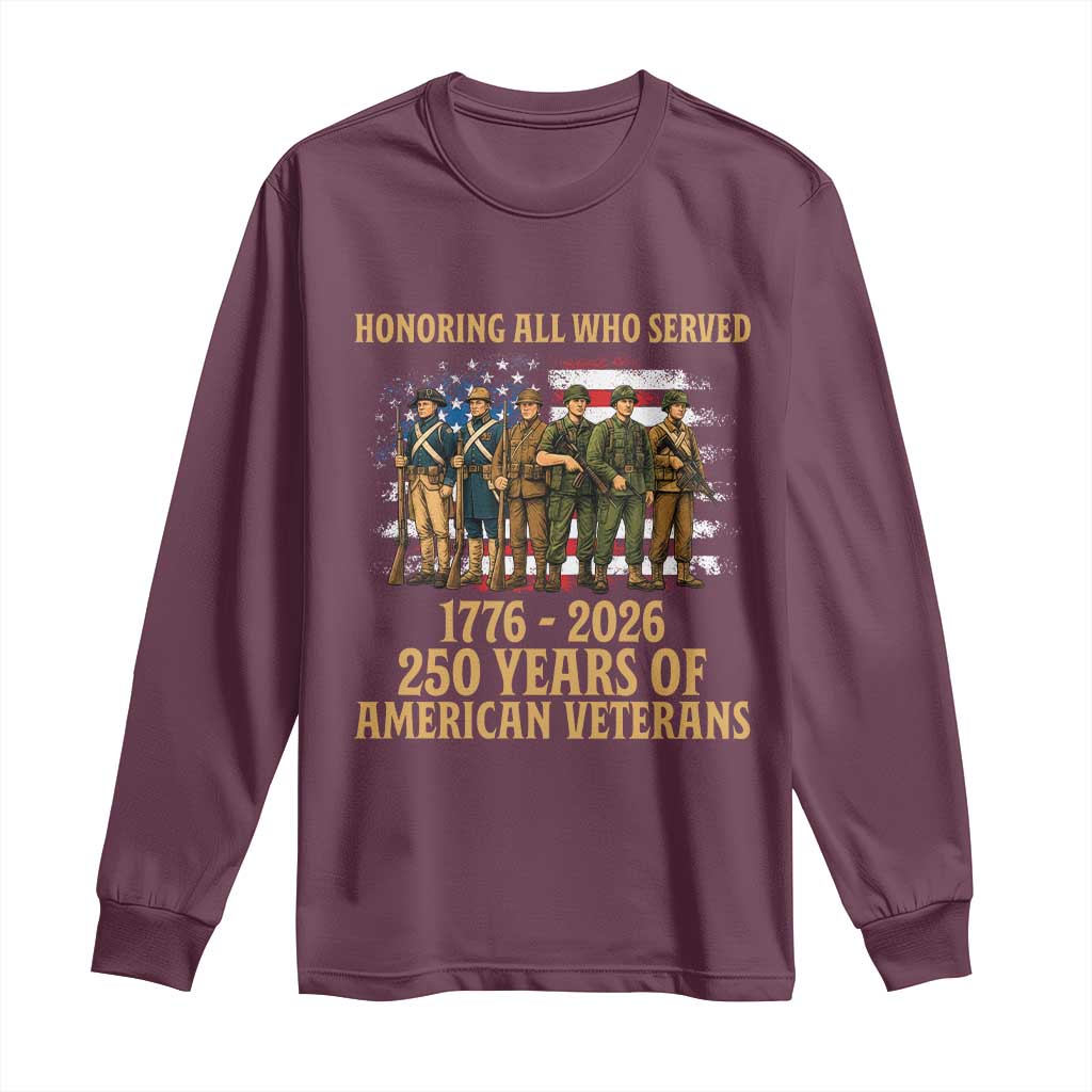 250 Years Anniversary Long Sleeve Shirt Patriotic USA Army Us Military