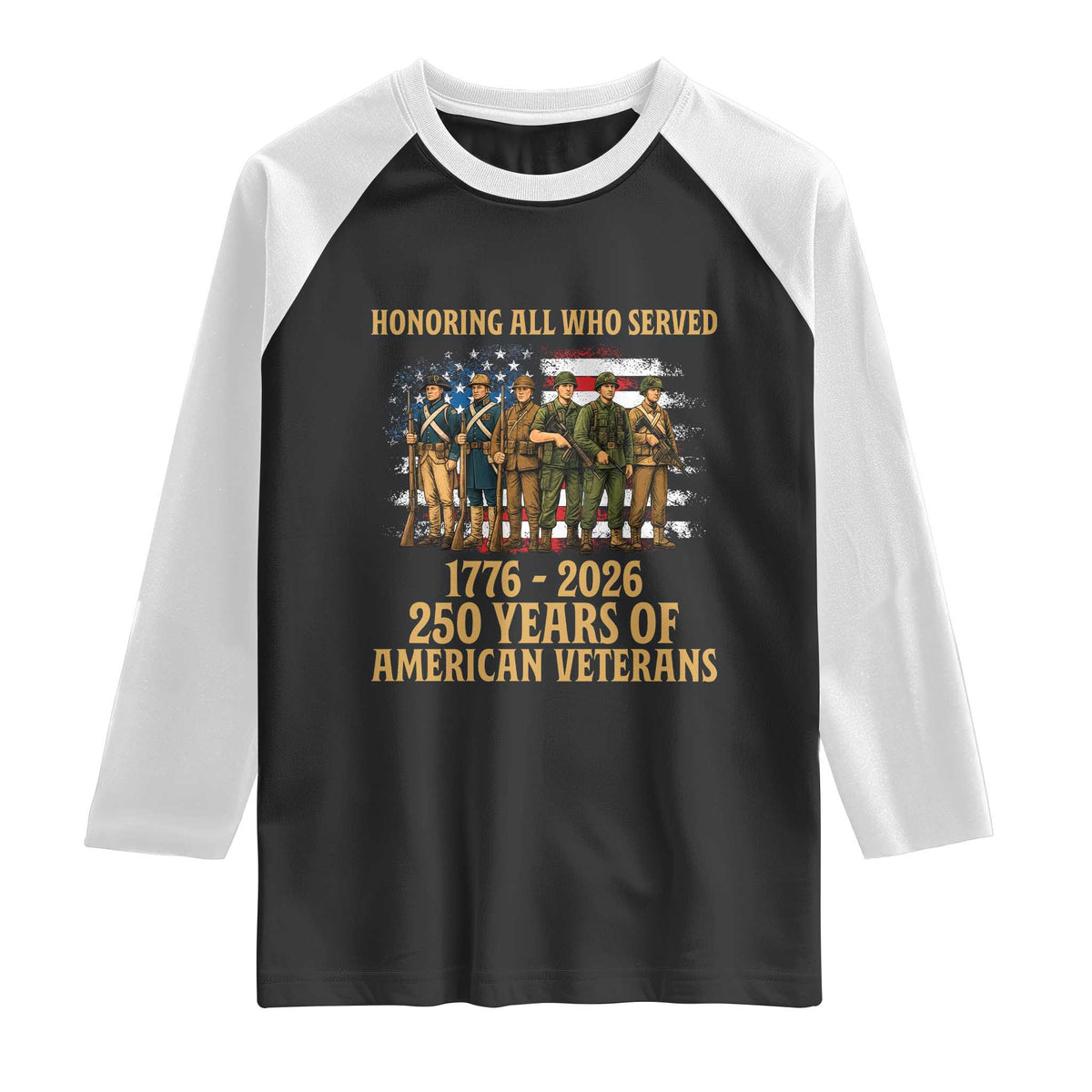 250 Years Anniversary Raglan Shirt Patriotic USA Army Us Military