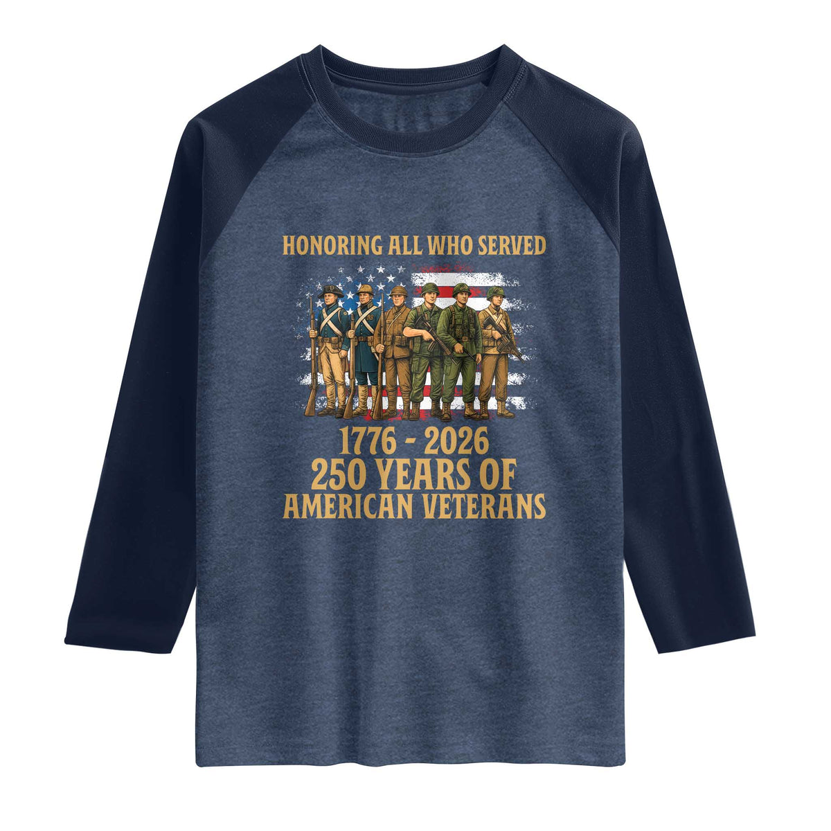 250 Years Anniversary Raglan Shirt Patriotic USA Army Us Military