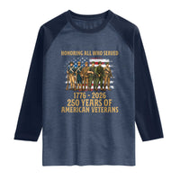 250 Years Anniversary Raglan Shirt Patriotic USA Army Us Military