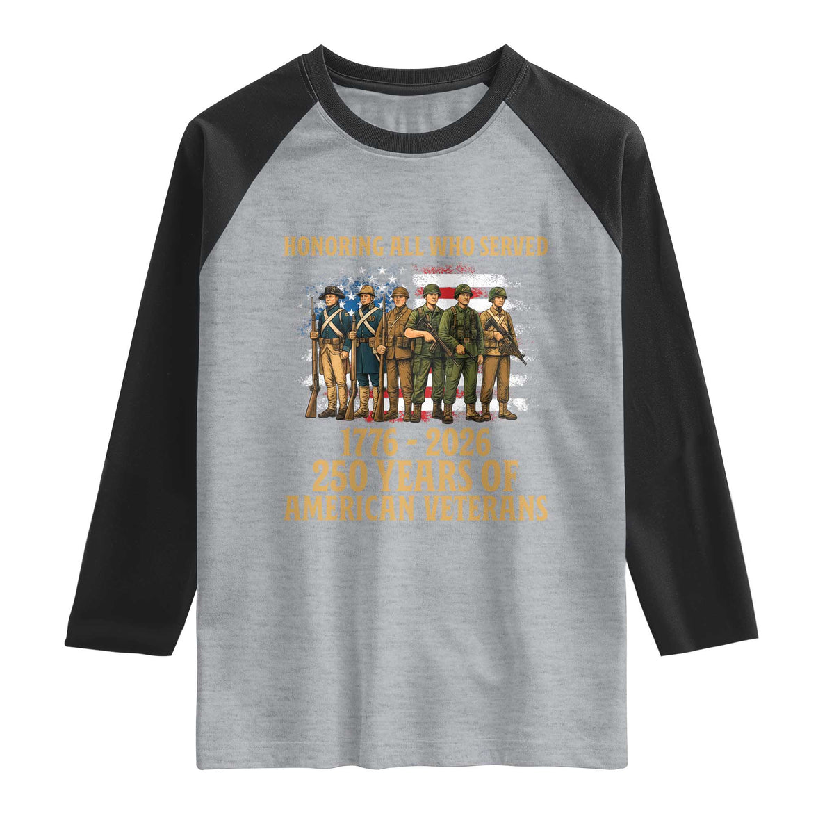 250 Years Anniversary Raglan Shirt Patriotic USA Army Us Military