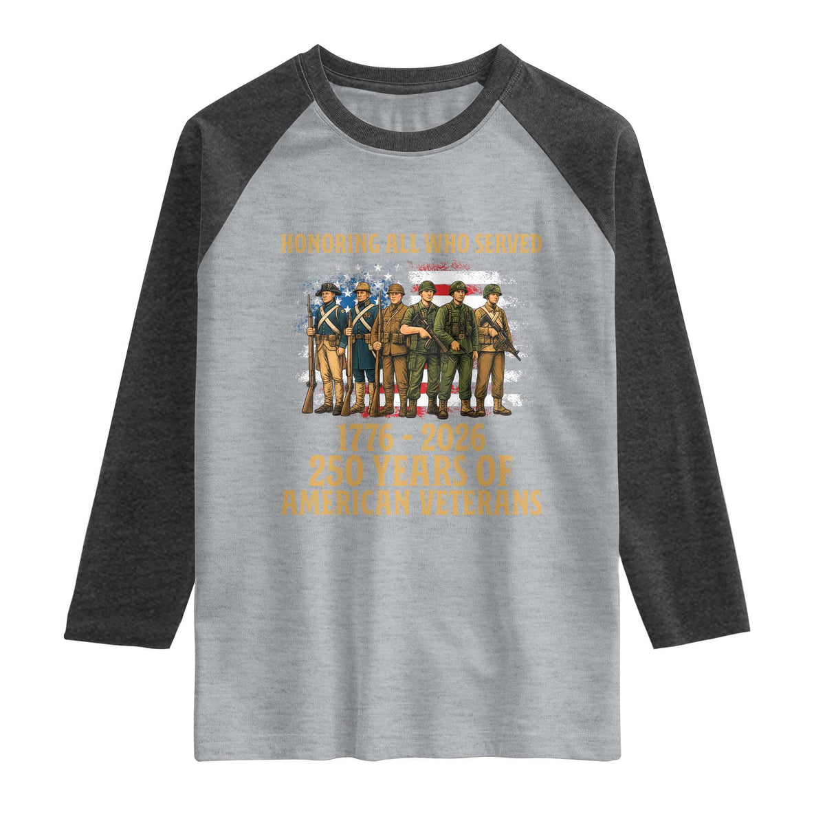 250 Years Anniversary Raglan Shirt Patriotic USA Army Us Military