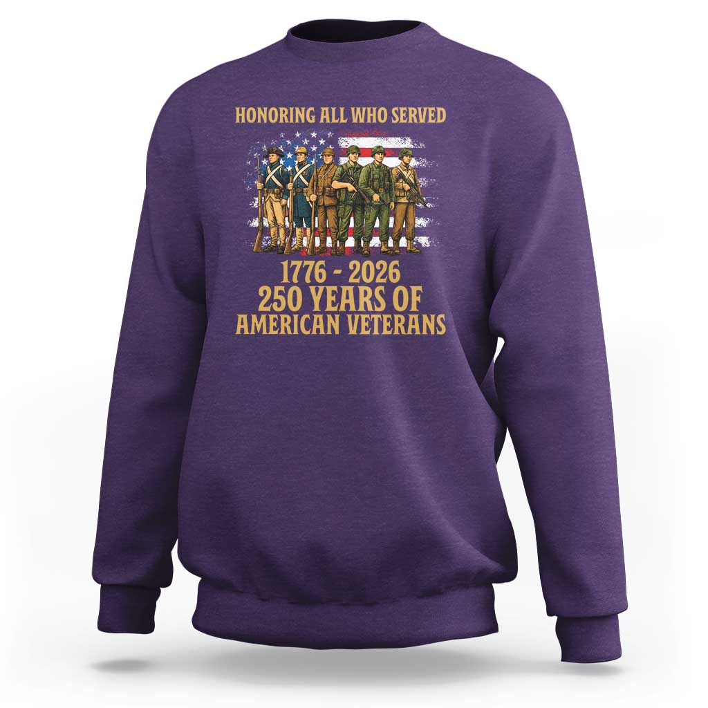250 Years Anniversary Sweatshirt Patriotic USA Army Us Military