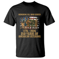 250 Years Anniversary T Shirt Patriotic USA Army Us Military