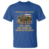 250 Years Anniversary T Shirt Patriotic USA Army Us Military