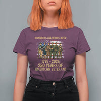 250 Years Anniversary T Shirt For Women Patriotic USA Army Us Military