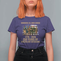 250 Years Anniversary T Shirt For Women Patriotic USA Army Us Military