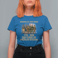 250 Years Anniversary T Shirt For Women Patriotic USA Army Us Military