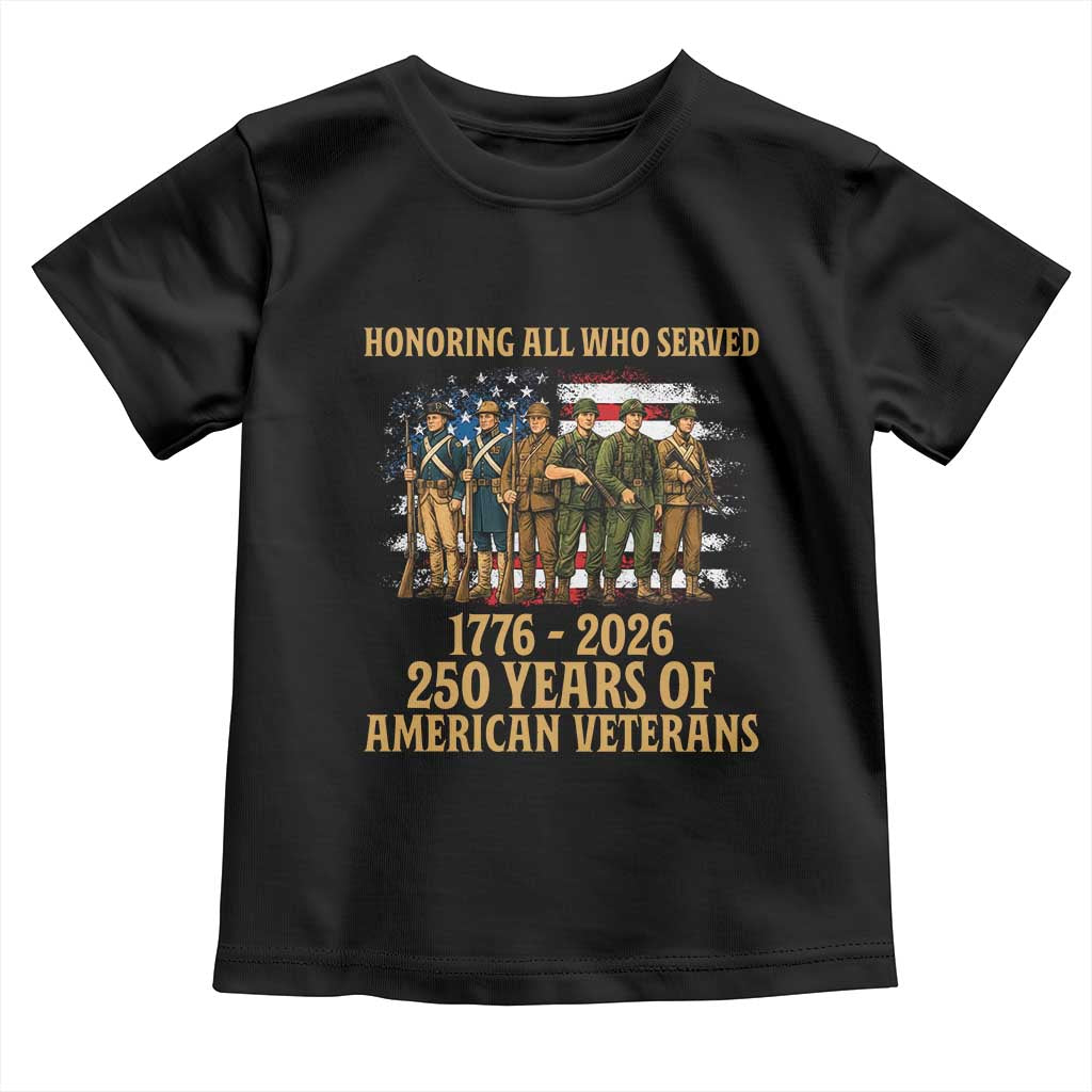 250 Years Anniversary Toddler T Shirt Patriotic USA Army Us Military