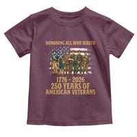250 Years Anniversary Toddler T Shirt Patriotic USA Army Us Military
