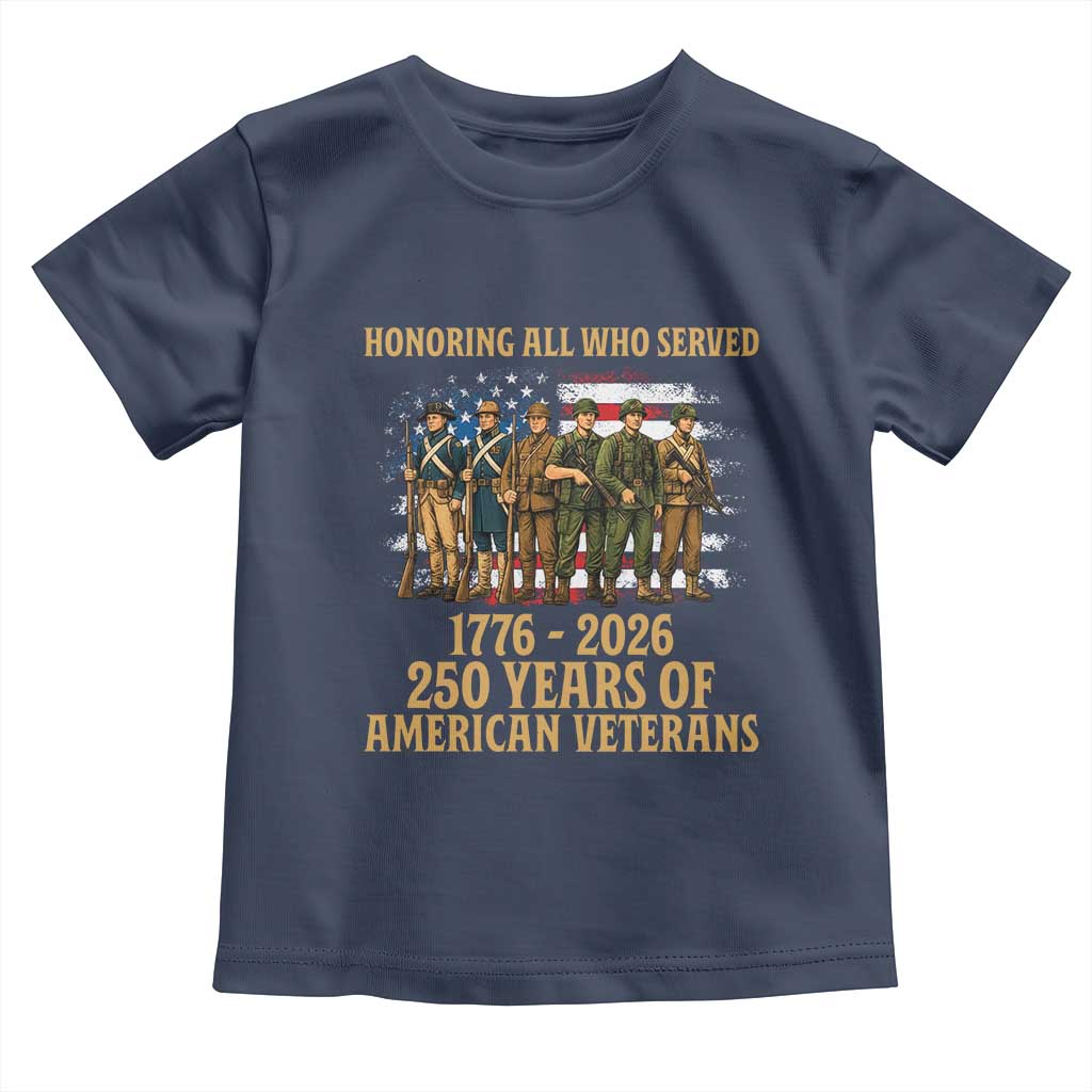 250 Years Anniversary Toddler T Shirt Patriotic USA Army Us Military
