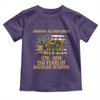 250 Years Anniversary Toddler T Shirt Patriotic USA Army Us Military
