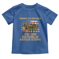 250 Years Anniversary Toddler T Shirt Patriotic USA Army Us Military