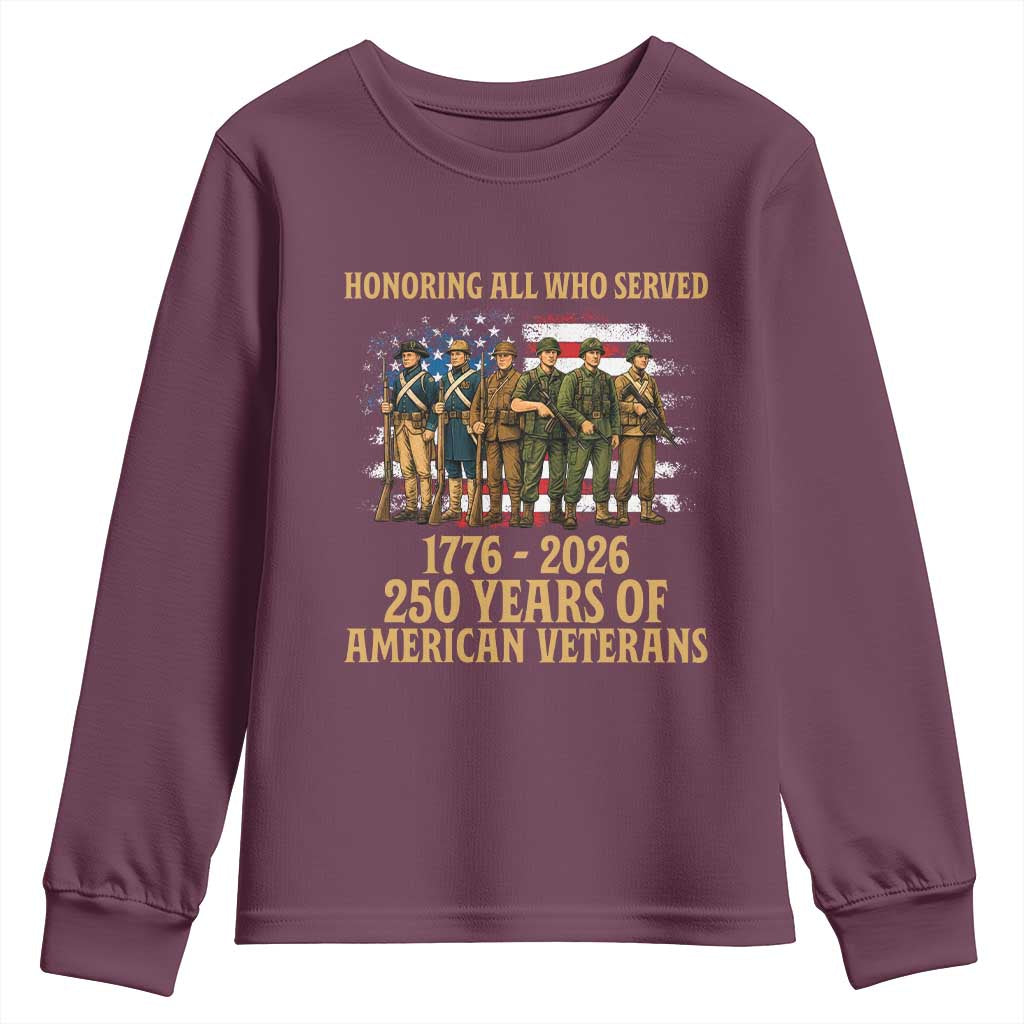 250 Years Anniversary Youth Sweatshirt Patriotic USA Army Us Military
