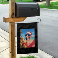 Funny Flamingo Beach Selfie Garden Flag Christmas in July